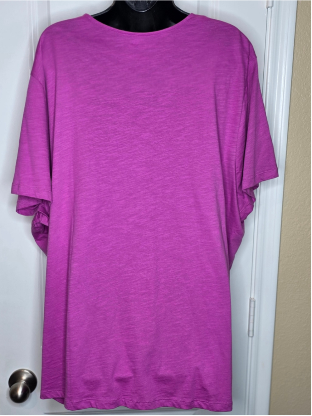 Faded Glory Short Sleeve Tee Purple Women’s Plus Size 4X - Picture 3 of 4